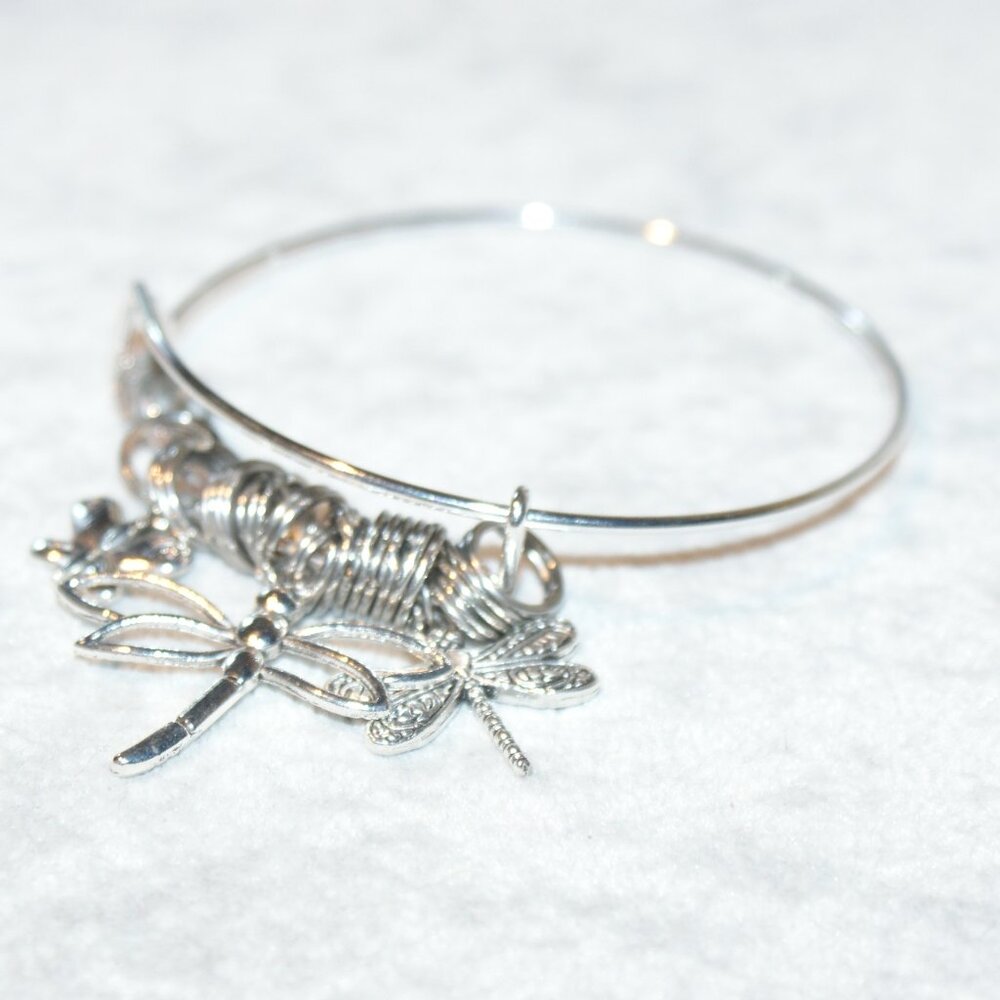Dragonfly and butterfly bangle bracelet BB-20-009